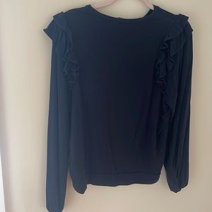 Express navy and metallic sweatshirt